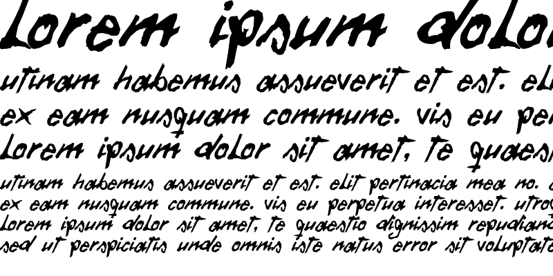 Sample of Daft Font