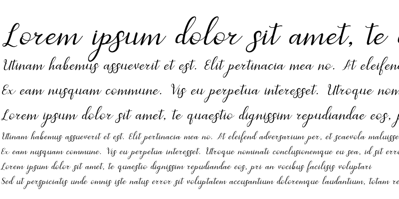 Sample of dahlia Script Italic