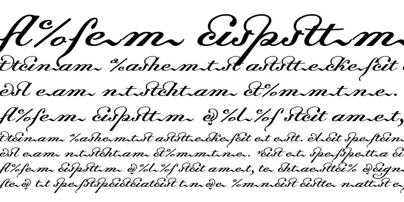 Sample of Dalliance Script Ligatures