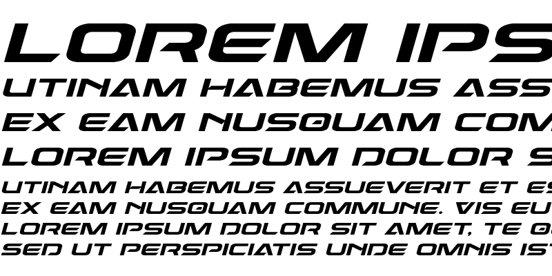 Sample of Dameron Expanded Italic