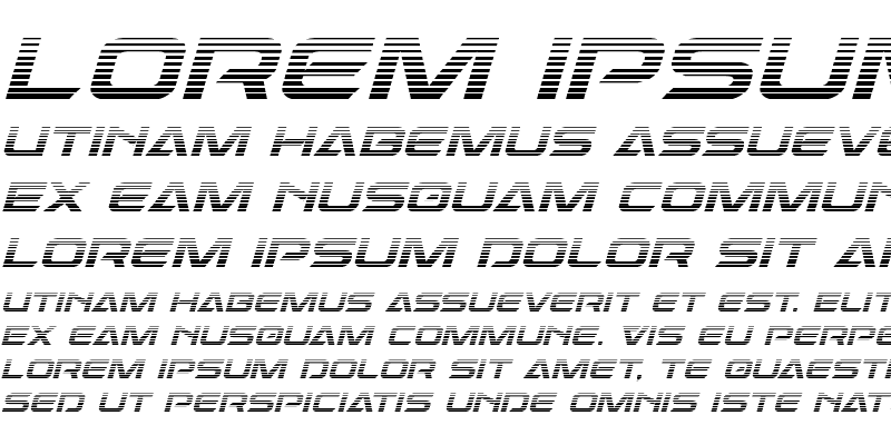 Sample of Dameron Gradient Italic