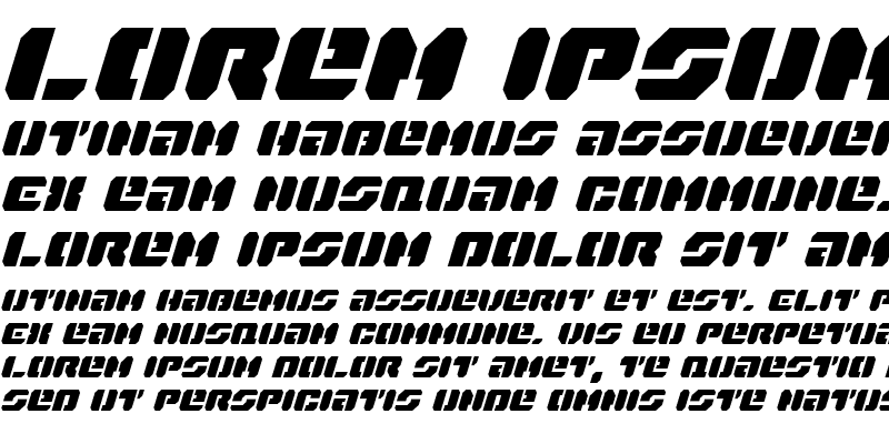 Sample of Dan Stargate Condensed Italic Condensed Italic