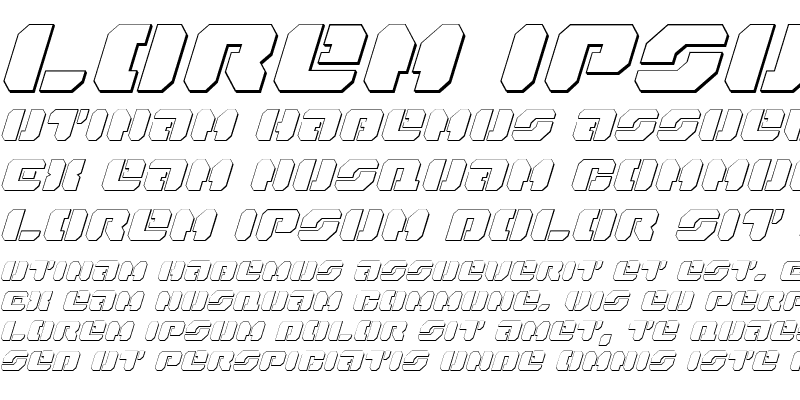 Sample of Dan Stargate Outline Italic Italic