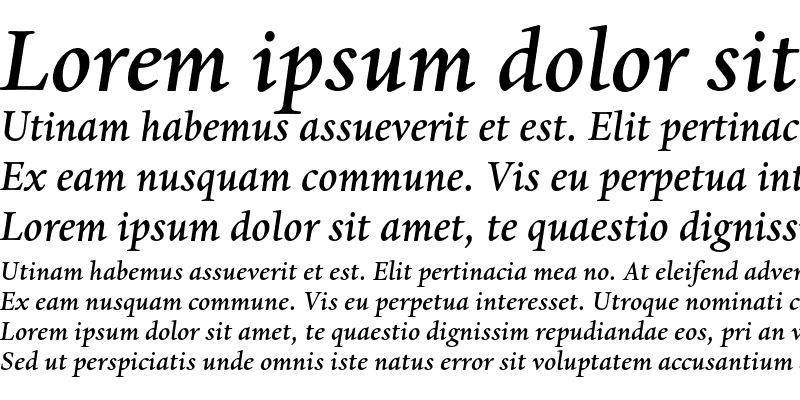 Sample of Dante MT Medium Italic OsF