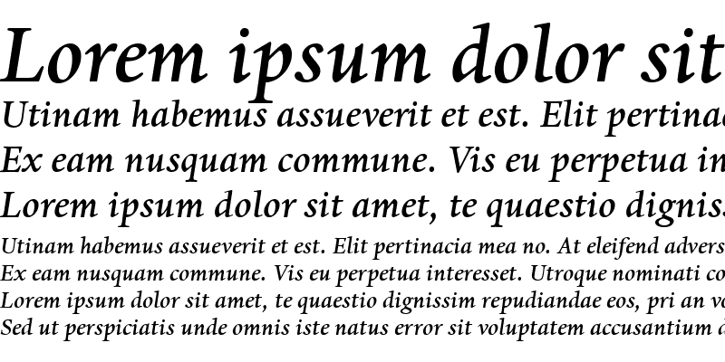 Sample of Dante MT Medium Italic