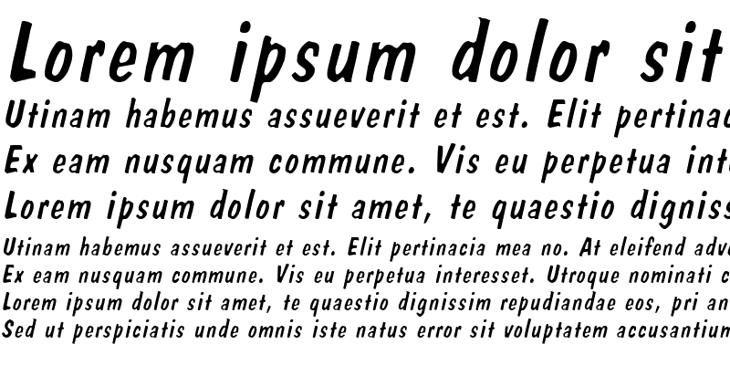 Sample of Danto Lite Italic