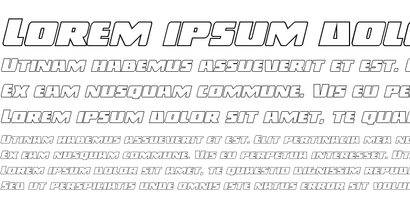 Sample of Dark Alliance Outline Italic Italic