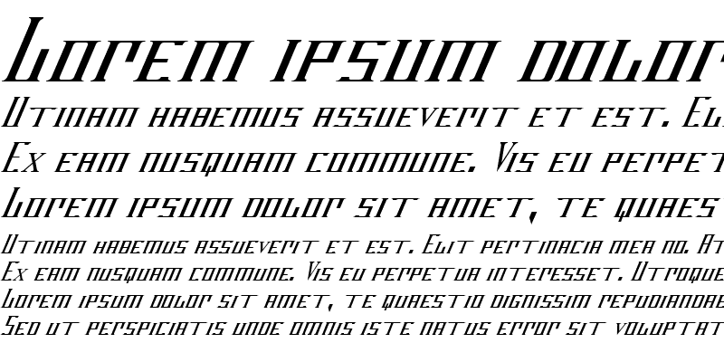 Sample of DarkWind Condensed Italic