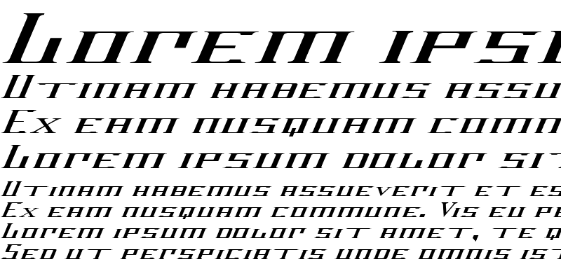 Sample of DarkWind Expanded Italic