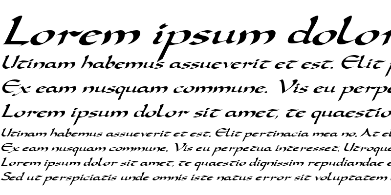 Sample of Darwycke Italic