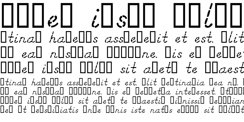 Sample of Dashed Italic Sample
