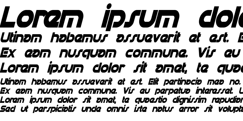 Sample of Datacron Condensed Bold Italic