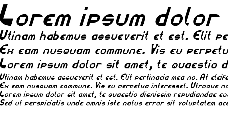 Sample of Datacut Italic