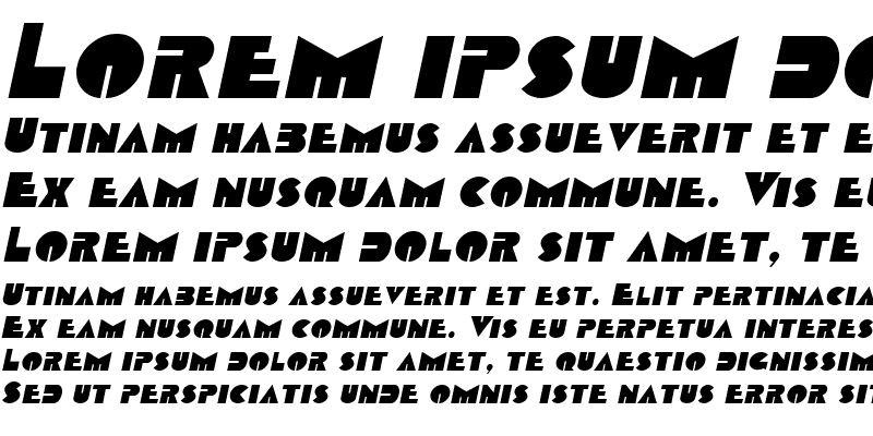 Sample of Datcotheque Italic