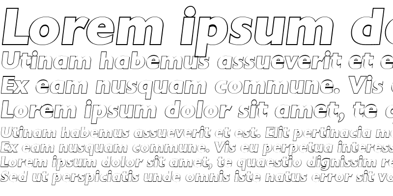 Sample of DavidBeckerOutline-ExtraBold Italic