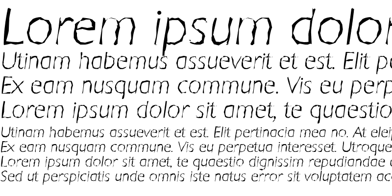 Sample of DavidBeckerRandom-Xlight Italic