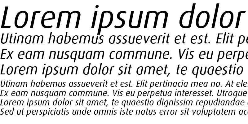 Sample of Dax Italic