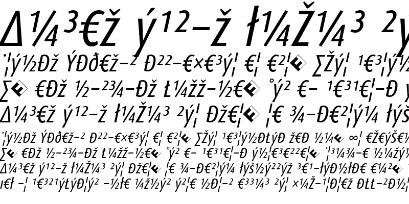 Sample of DaxCondensed-RegularItalicExp Italic