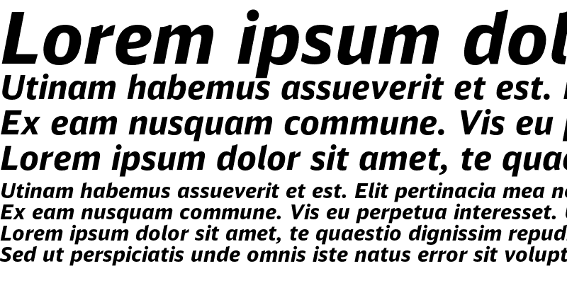 Sample of DB Sans Alternate Bold Italic