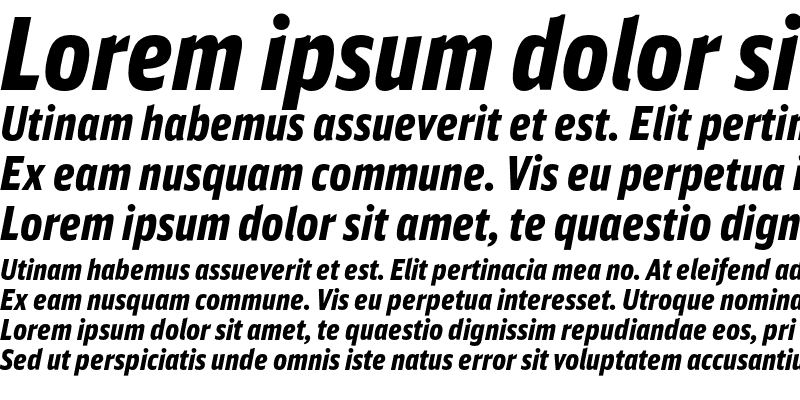 Sample of DB Sans Comp Altern Black Italic