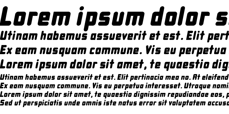 Sample of DBXLNightfever Italic