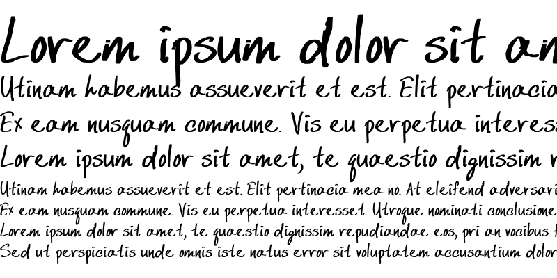 Sample of DCWri Bold Bold