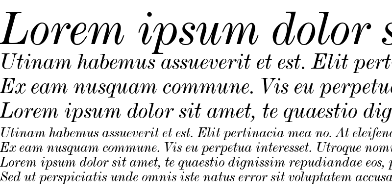 Sample of De Vinne Text Italic