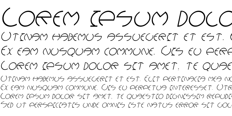 Sample of Debevic Italic