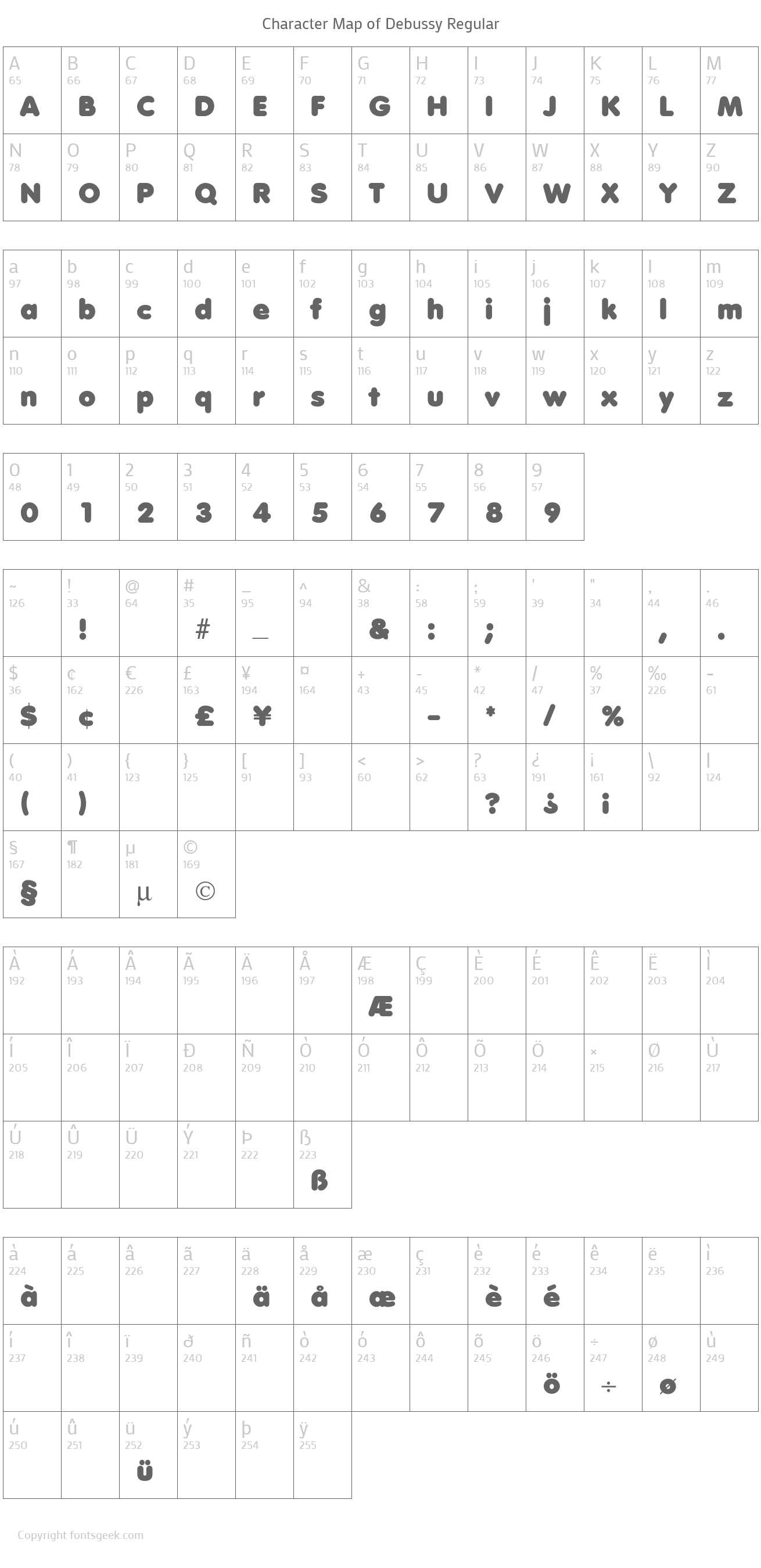 Debussy Font