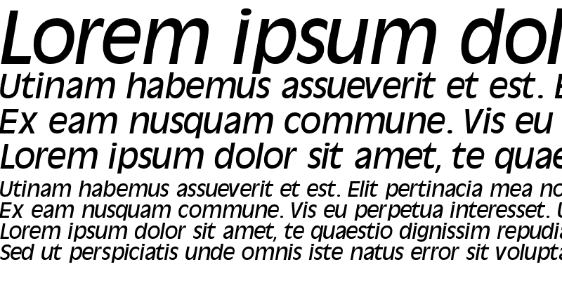 Sample of DecadeSSK Italic
