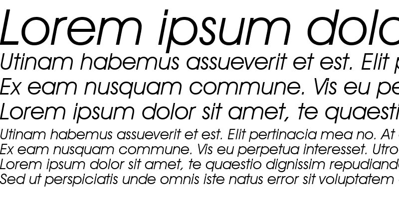 Sample of Decker Italic