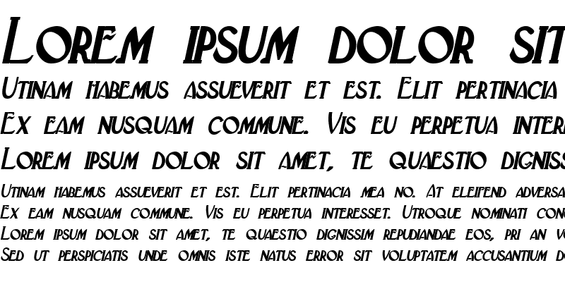 Sample of Deco Bold Italic