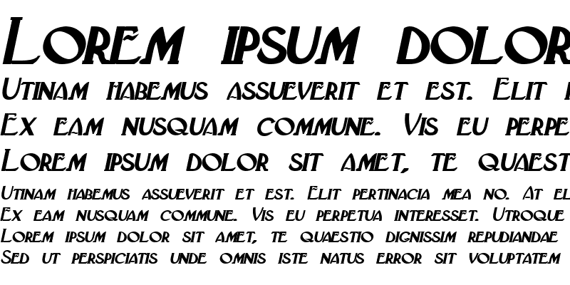 Sample of Deco-Extended Bold Italic