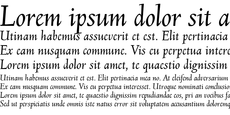 Sample of Deepdene BQ Italic