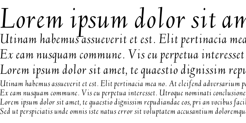 Sample of Deepdene H- Italic