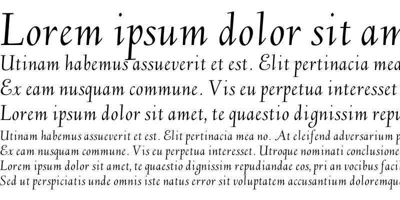 Sample of Deepdene LW- Italic