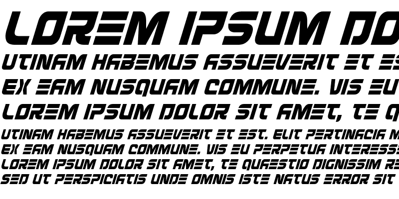 Sample of Defcon Zero Condensed Italic