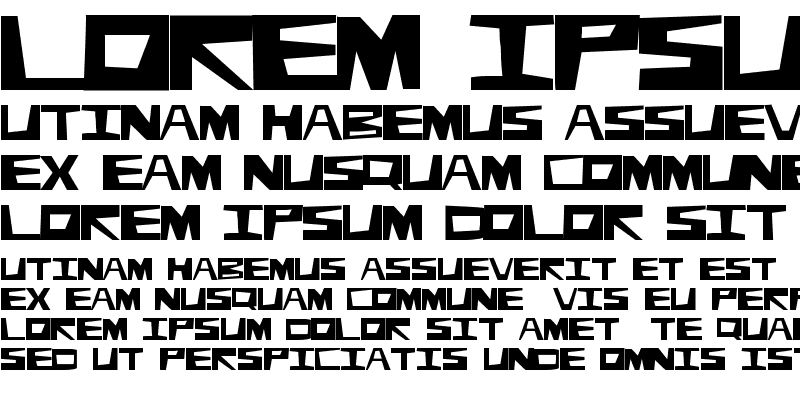 Sample of Deformed Font