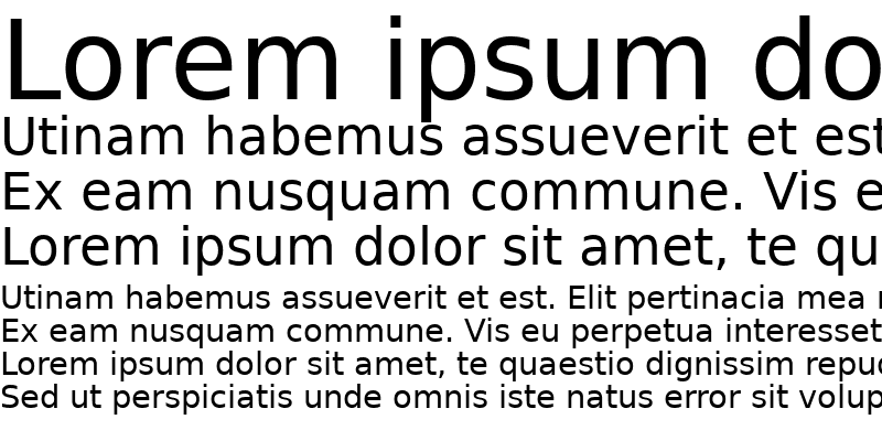 Sample of DejaVu Sans