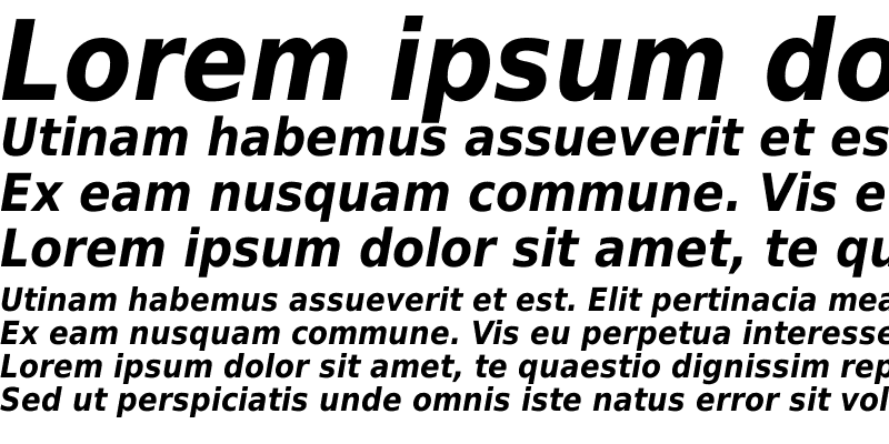 Sample of DejaVu Sans Condensed Bold Oblique