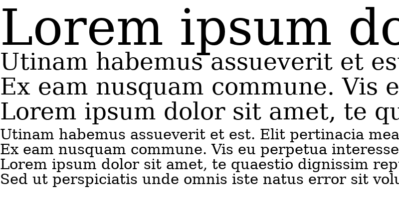 Sample of DejaVu Serif