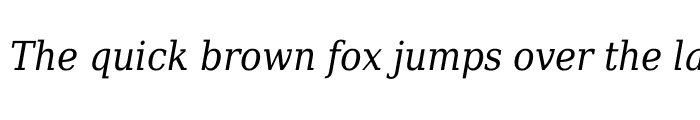 Preview of DejaVu Serif Condensed Italic