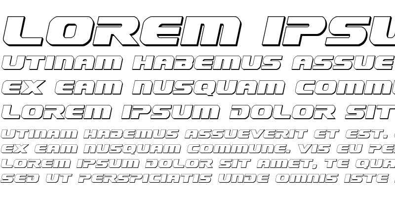 Sample of Dekaranger 3D Italic Italic
