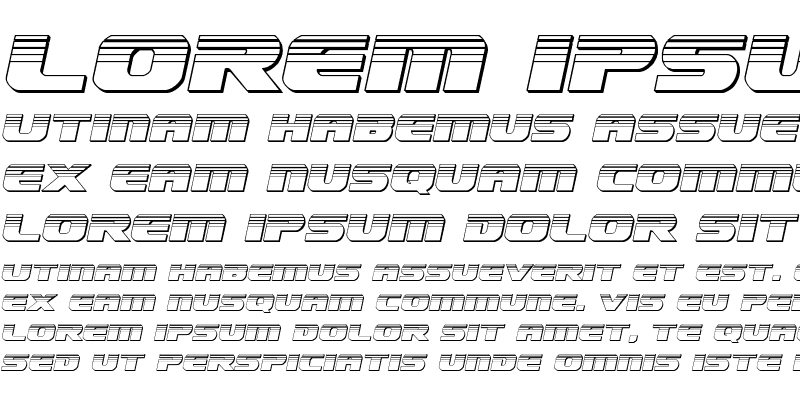 Sample of Dekaranger Chrome Italic