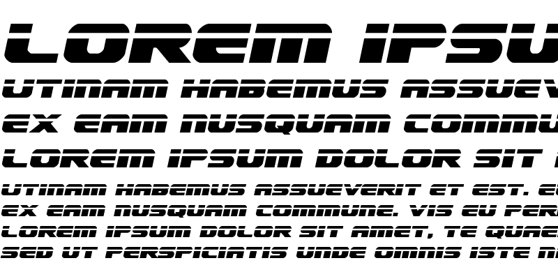 Sample of Dekaranger Laser Italic