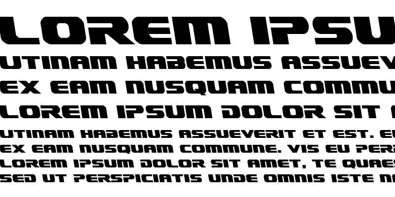 Sample of Dekaranger Leftalic Italic