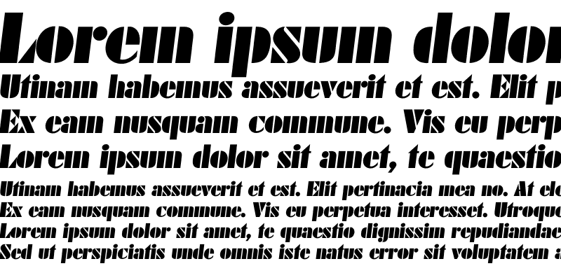 Sample of Dekoblack Italic