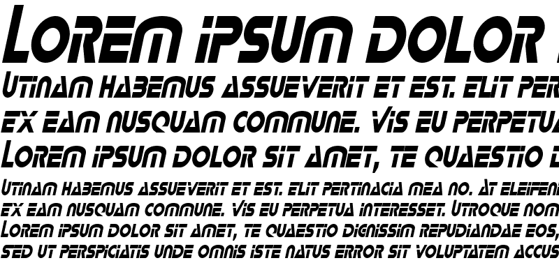 Sample of Delta-Condensed Italic