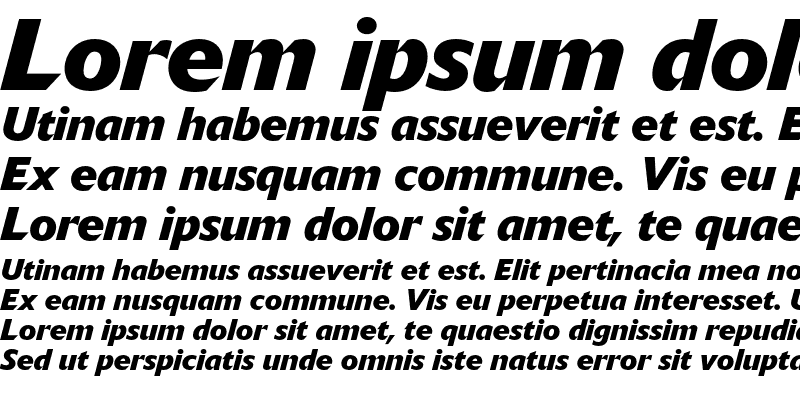 Sample of Delta Jaeger Bold Italic