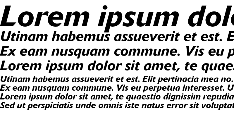 Sample of Delta Jaeger Medium Italic